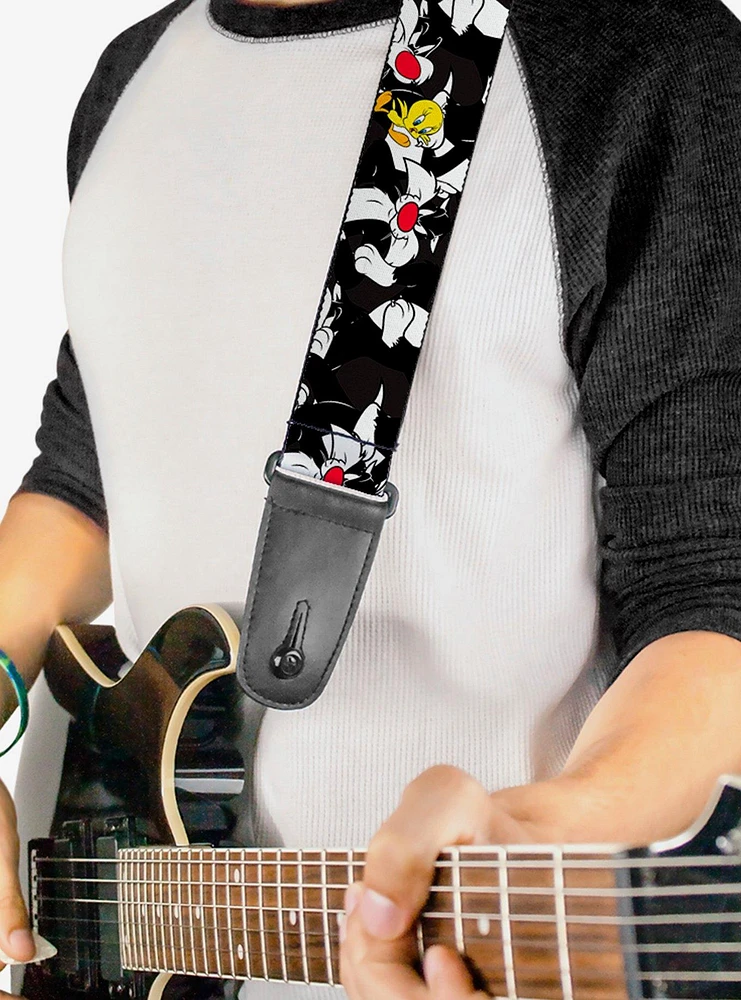 Looney Tunes Sylvester and Tweety Poses Guitar Strap