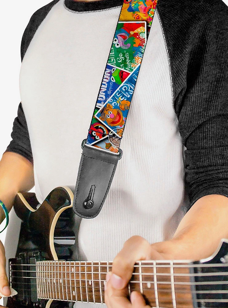 Muppets Postage Stamps Stacked Guitar Strap