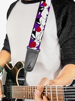 Looney Tunes Sylvester The Cat Expressions Purple Guitar Strap
