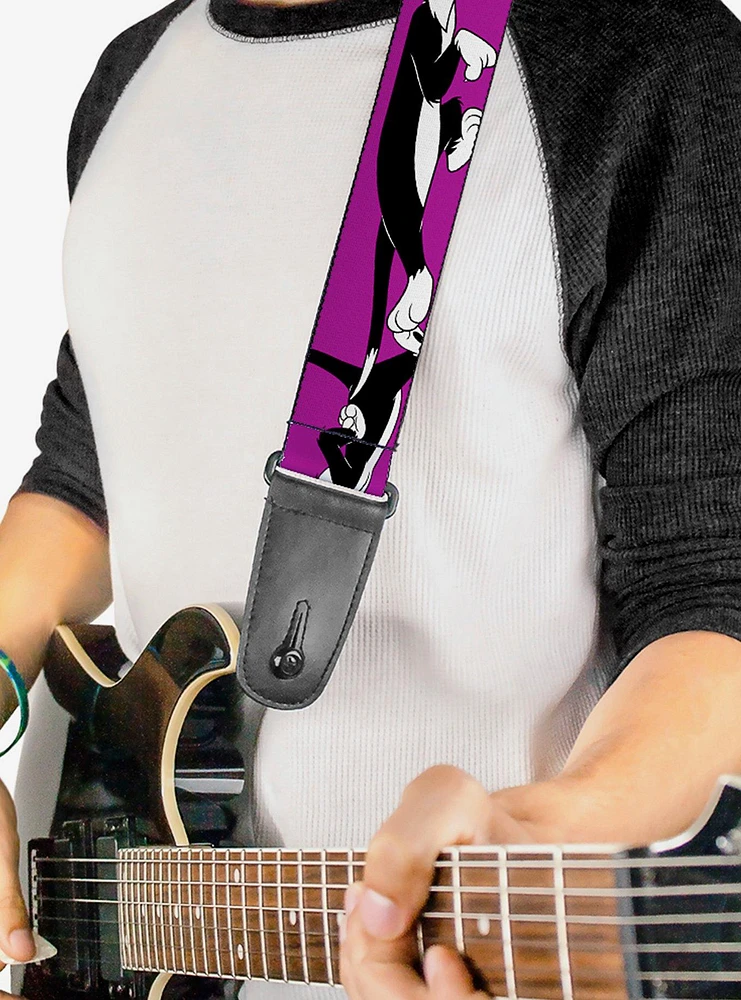 Looney Tunes Sylvester The Cat Poses Guitar Strap