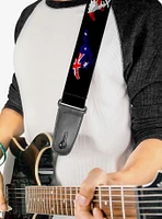 Mustang Silhouette International Flags Guitar Strap