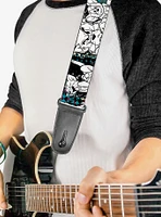 Tom and Jerry Face Pose Sketch Guitar Strap