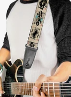 Disney Pirates of the Caribbean Skeleton Cards Guitar Strap