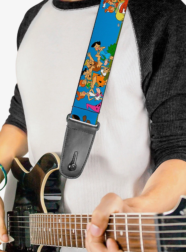 The Flintstones Rubbles Group Pose Guitar Strap