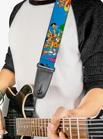 The Flintstones Rubbles Group Pose Guitar Strap