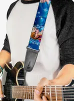 Disney Frozen Anna Elsa Poses Castle Mountains Guitar Strap