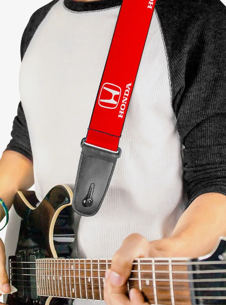 Honda Logo Red White Guitar Strap