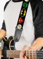 DC Comics Justice League Superhero Logos Guitar Strap