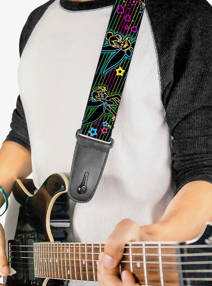 Disney Tinkerbell Electric Poses Neon Guitar Strap