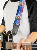 Disney Frozen Elsa the Snow Queen Castle Snowy Mountains Guitar Strap