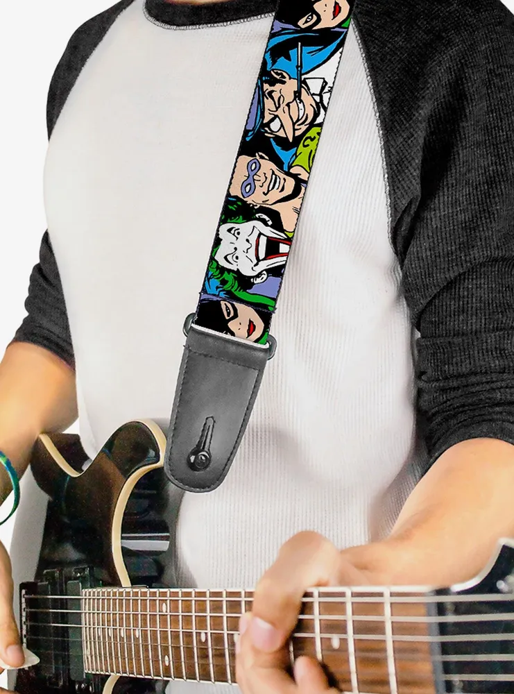 DC Comics Justice League Villains Close Up Guitar Strap