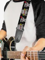 Los Novios Black Gray White Multi Color Guitar Strap