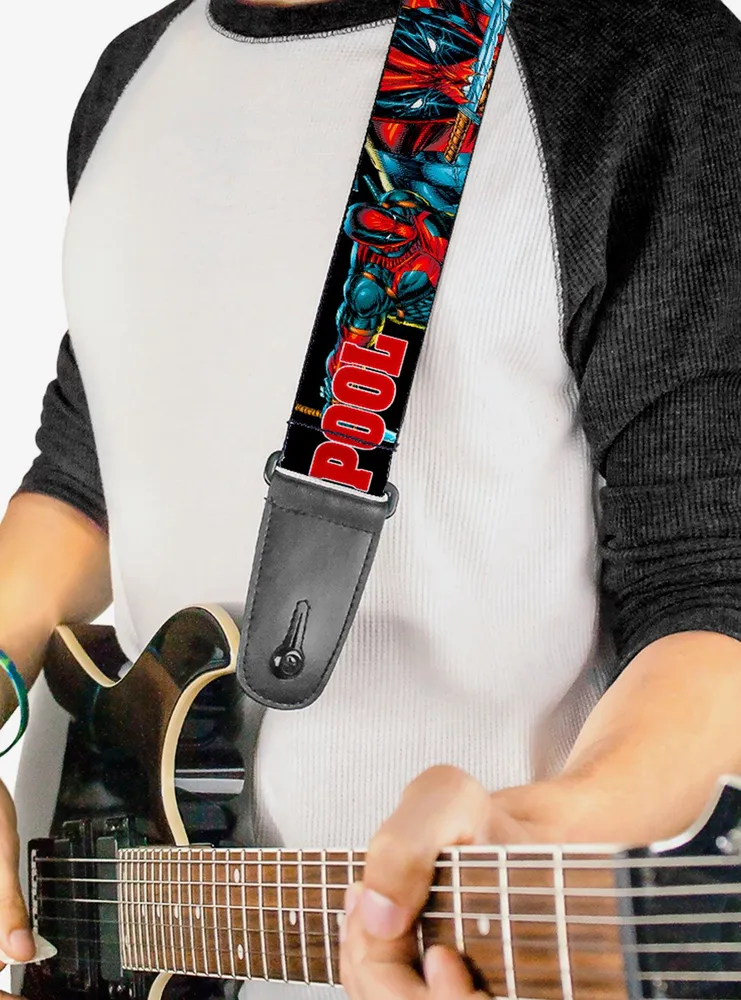 Marvel Deadpool Action Poses Guitar Strap