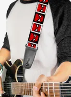 Marvel Spider-Man Face Blocks Guitar Strap