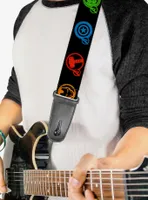 Marvel Avengers Superhero Logos Guitar Strap