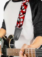 Disney Mickey Mouse Poses Scattered Guitar Strap
