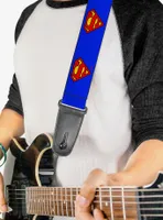 DC Comics Superman Shield Blue Guitar Strap