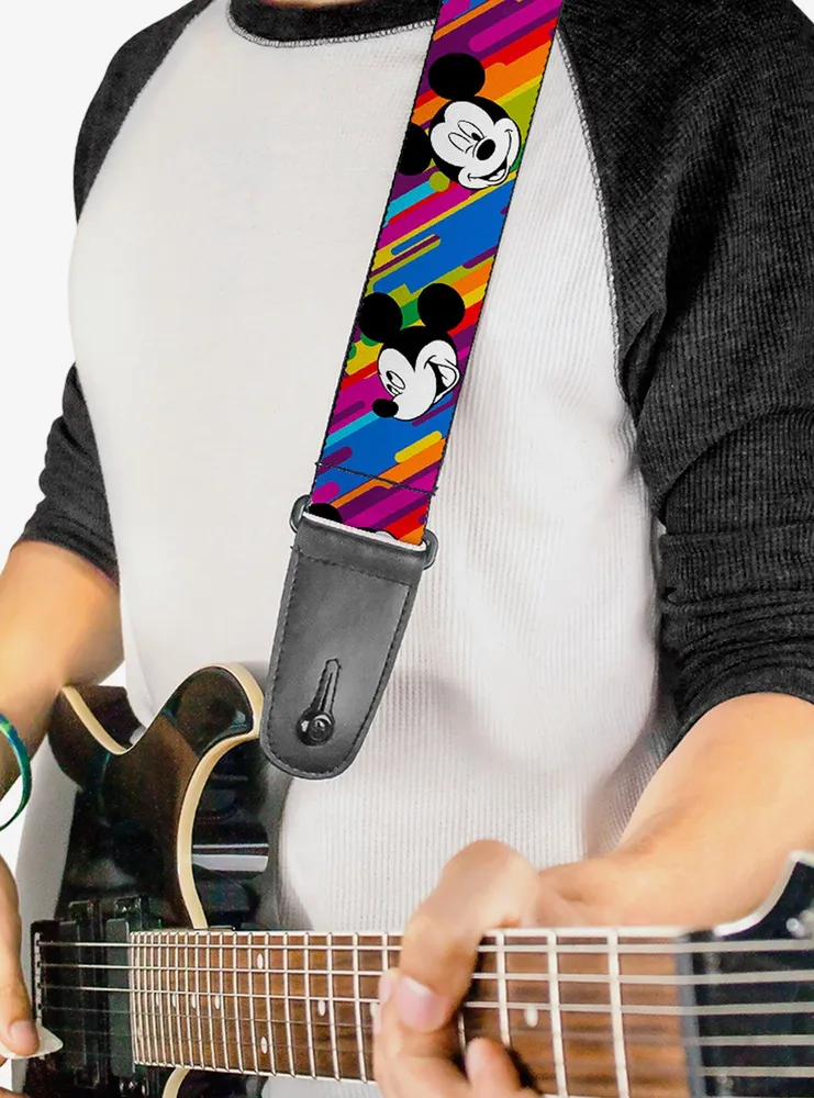 Disney Mickey Mouse Expressions Multicolor Guitar Strap