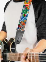 Muppets Postage Stamps Stacked Guitar Strap