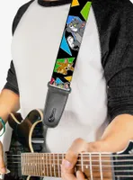 Tom and Jerry Poses Multicolor Guitar Strap