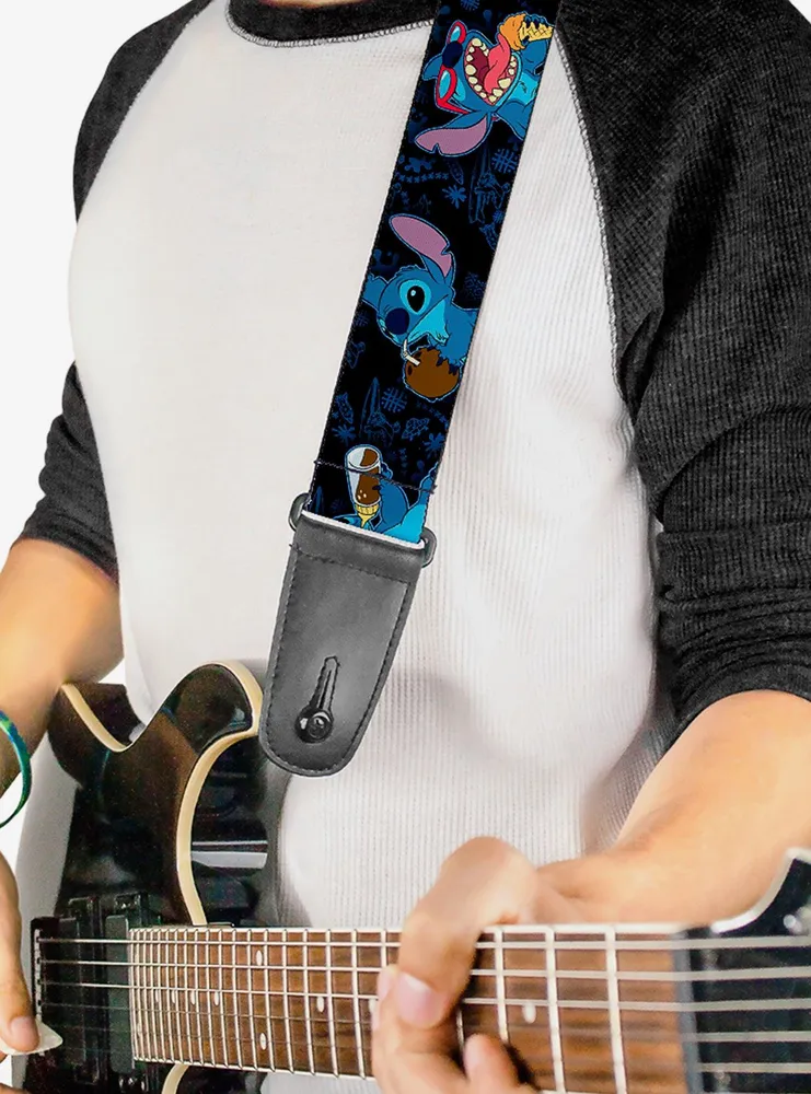 Disney Lilo & Stitch Snacking Poses Guitar Strap