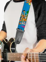 The Flintstones Rubbles Group Pose Guitar Strap