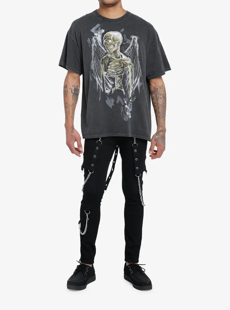 Winged Skeleton Oversized T-Shirt