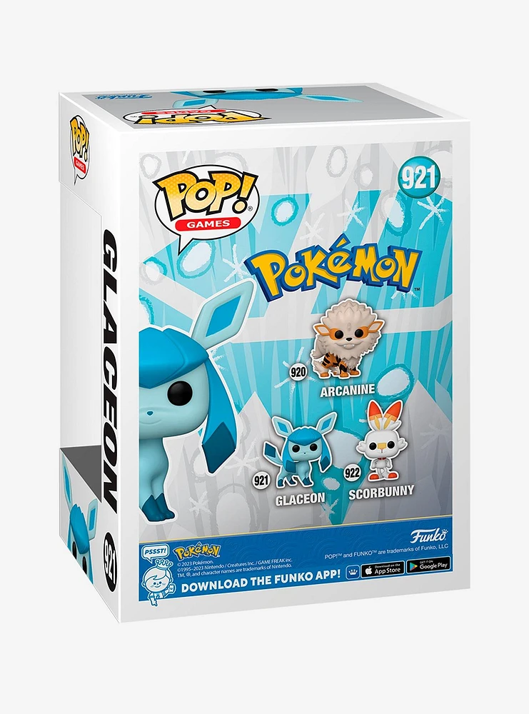 Funko Pokemon Pop! Games Glaceon (Flocked) Vinyl Figure Hot Topic Exclusive