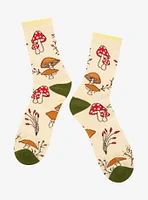 Mushroom Foliage Crew Socks