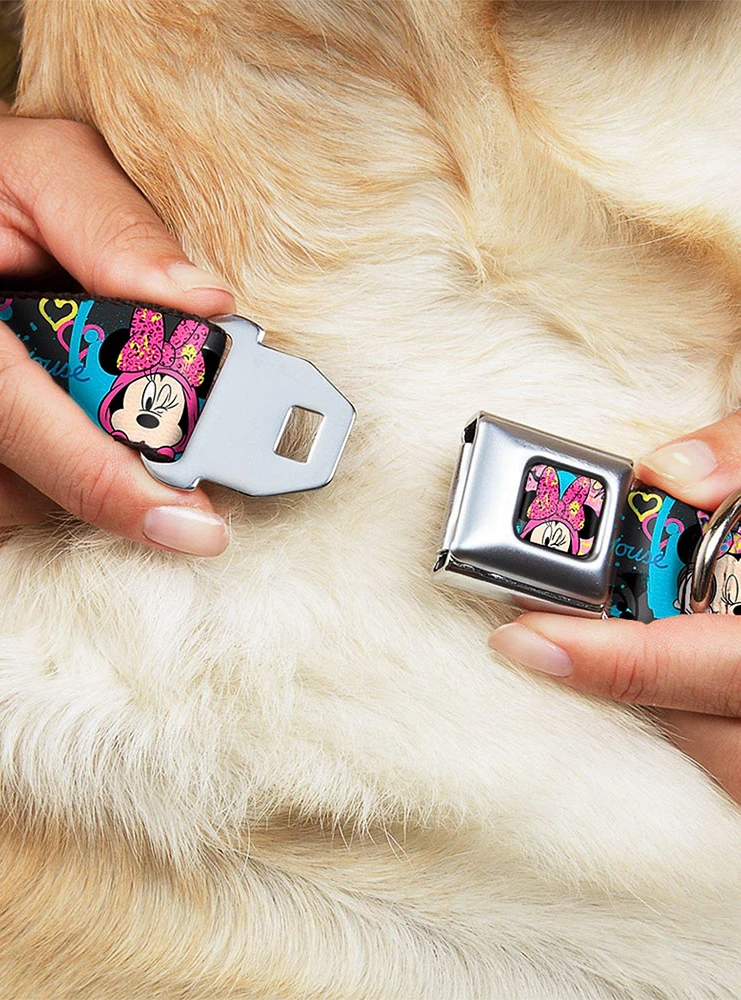 Disney Minnie Mouse Hoody Headphone Poses Seatbelt Buckle Dog Collar