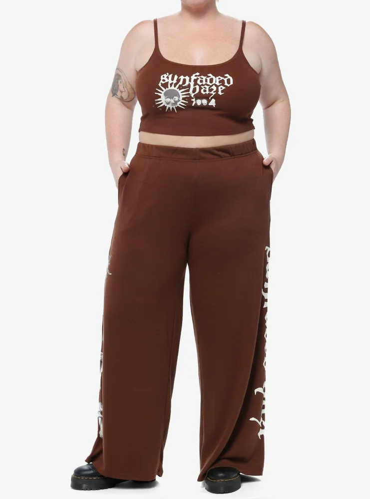 Hot Topic Sunfaded Haze Wide Leg Girls Sweatpants Plus