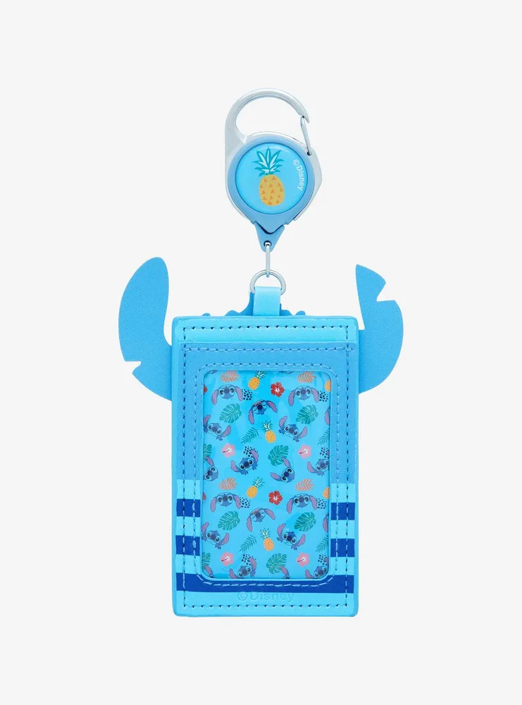 Disney Lilo & Stitch Floral Stitch Retractable Lanyard - BoxLunch Exclusive