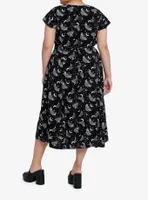 Cosmic Aura Witchy Moth Midi Dress Plus