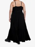 Cosmic Aura Black Lace Maxi Dress Plus