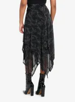 Cosmic Aura Moths & Branches Tiered Mesh Skirt