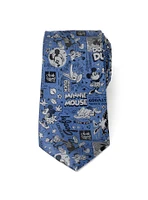 Disney100 Mickey Mouse & Friends Vintage Blue Tie