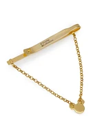 Disney Mickey Mouse Gold Crystal Chain Tie Bar