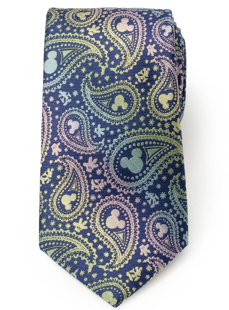 Disney Mickey Mouse Silhouette Iridescent Navy Tie