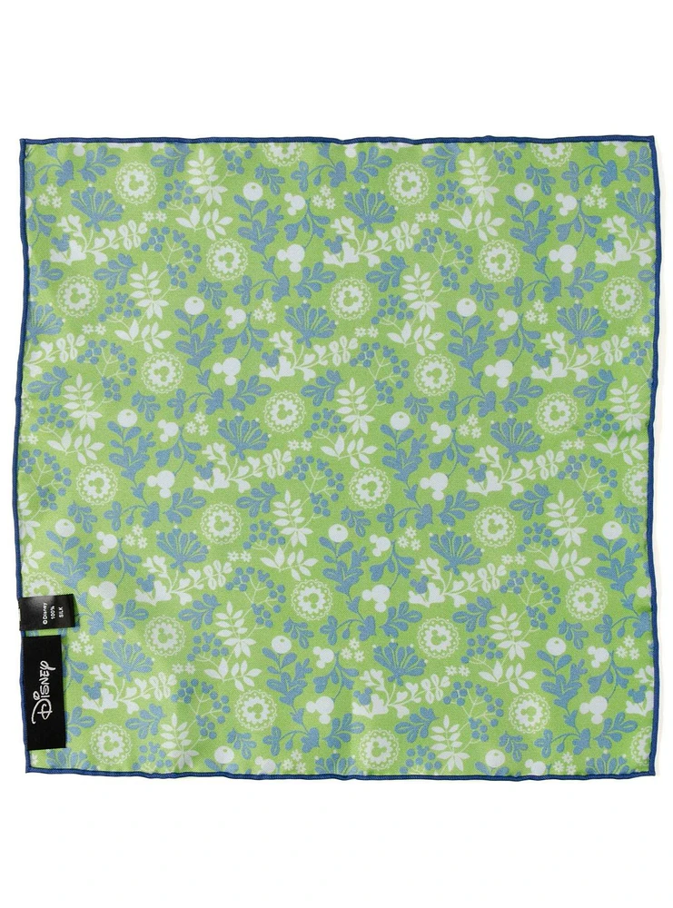 Disney Mickey Mouse Floral Green Pocket Square