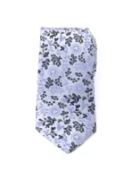 Disney Mickey Mouse Silhouette Floral Blue White Tie