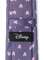 Disney Mickey Mouse Silhouette Purple Pink Dot Tie
