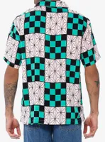 Demon Slayer: Kimetsu No Yaiba Kamado Patterns Woven Button-Up