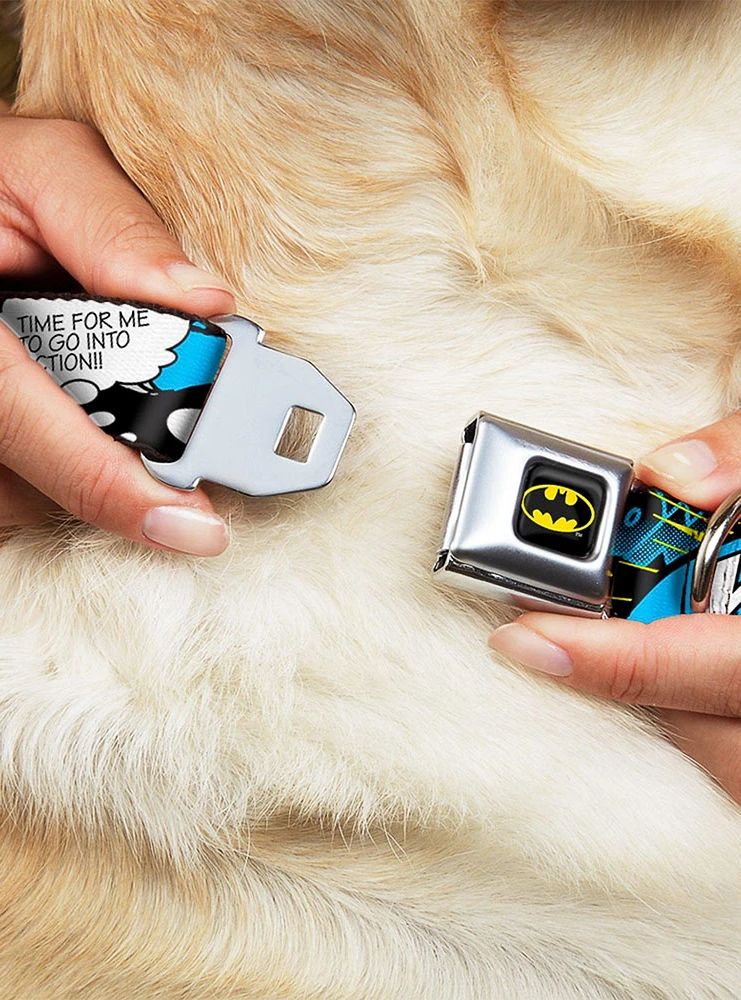 DC Comics Justice League Batman Scene1 Seatbelt Buckle Pet Collar