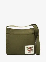 Grunge Mushroom Corduroy Crossbody Tote Bag