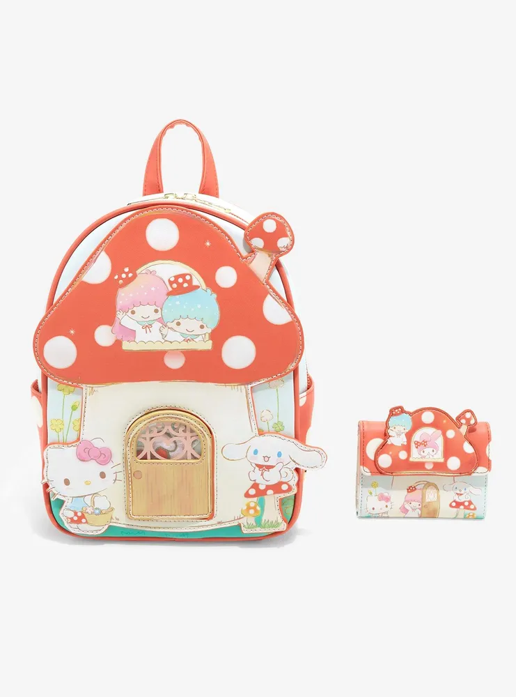 Her Universe Hello Kitty And Friends Mushroom House Mini Wallet