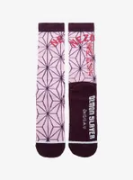 Demon Slayer: Kimetsu no Yaiba Nezuko Asanoha Pattern Crew Socks - BoxLunch Exclusive