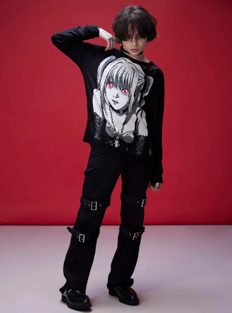 Death Note Misa Distressed Knit Sweater