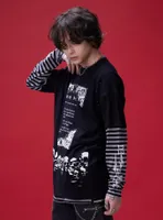 Death Note Rules Stripe Twofer Long-Sleeve T-Shirt