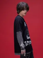 Death Note Rules Stripe Twofer Long-Sleeve T-Shirt