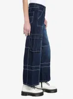 Dark Wash Wide Leg Carpenter Pants